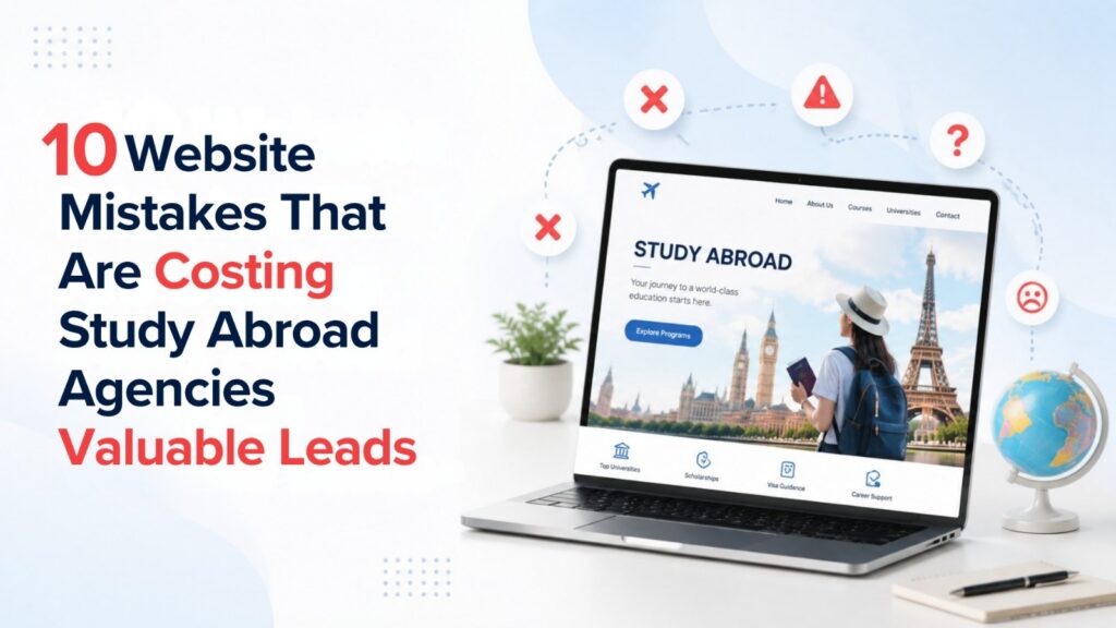 10 Website Mistakes That Are Costing Study Abroad Agencies Valuable Leads